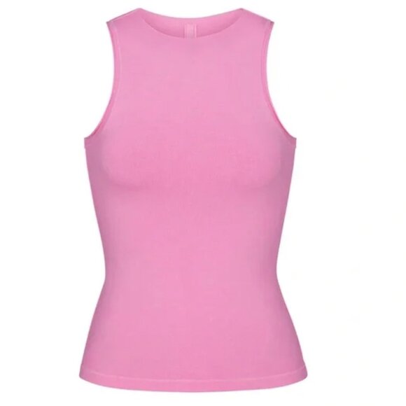 SKIMS Tops - NWOT • SKIMS • OUTDOOR MOCK TANK • BUBBLEGUM PINK • STRETCH • SMALL + MEDIUM